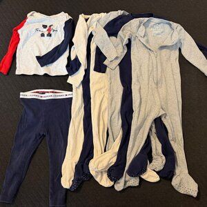 Baby Pajama Bundle 18M – Tommy Hilfiger & Primary – 7 Pieces - Unisex